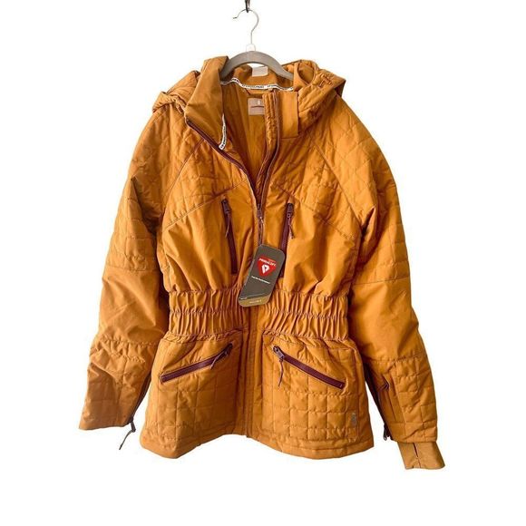 🌻 Free People FP Movement All Prepped Ski Jacket in Toasted Coconut Size L - Picture 5 of 12
